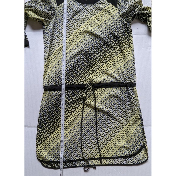 Hale Bob Dress Women Size Medium Yellow And Black  7/8 Sleeve NWT